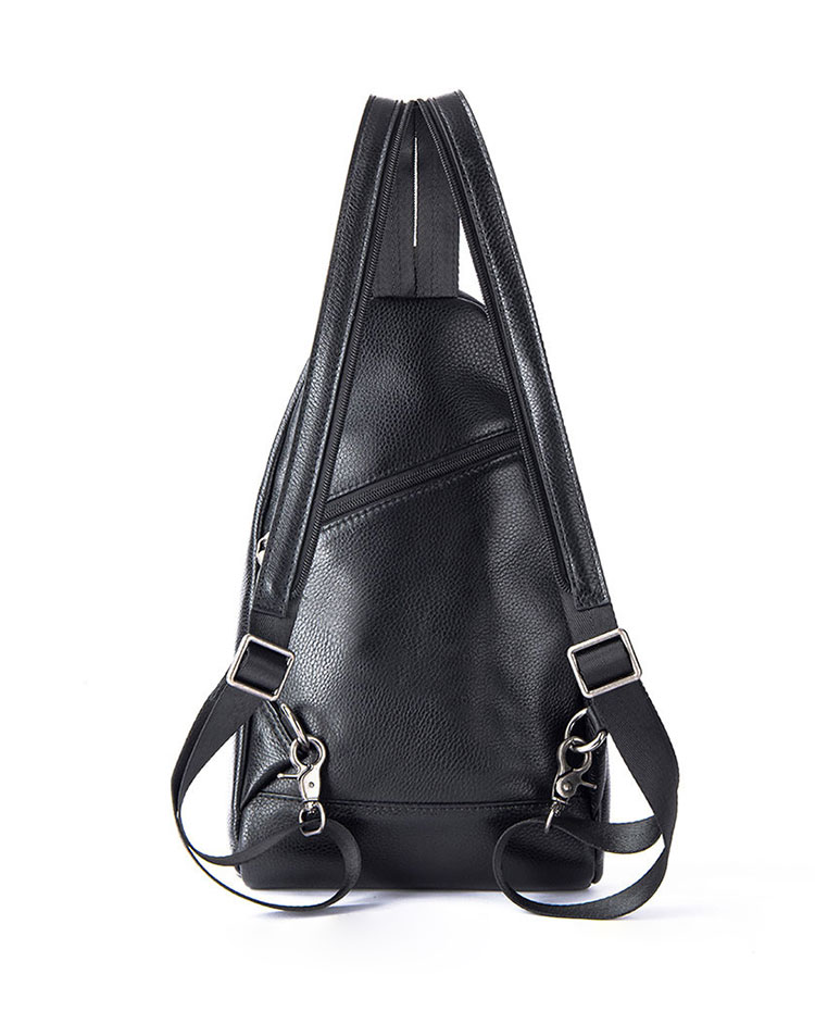 Whatna アンティーク風合い鞣し天 然 牛 革 ワンショルダーメンズ 3way ボディ斜め掛け 胸バッグ 肩掛け リュックバック本革 厚手 レザー  左右付け替え可能JD772-4