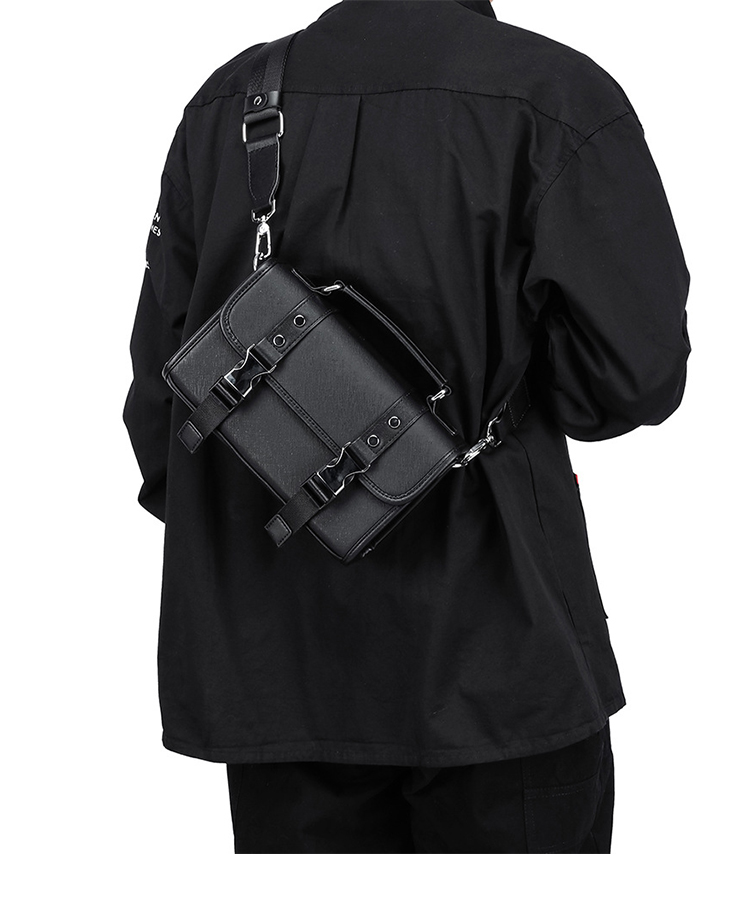 Whatna フラップ式 ワンショルダー メンズ 3way ボディバッグ ハンドバッグ クラッチバッグ 手提げ PUレザー  iPad mini収納可 斜め掛け軽量 コンパクト 通勤 通学 ビジネス 旅行 カジュアル おしゃれ 鞄 プレゼント ギフト-11