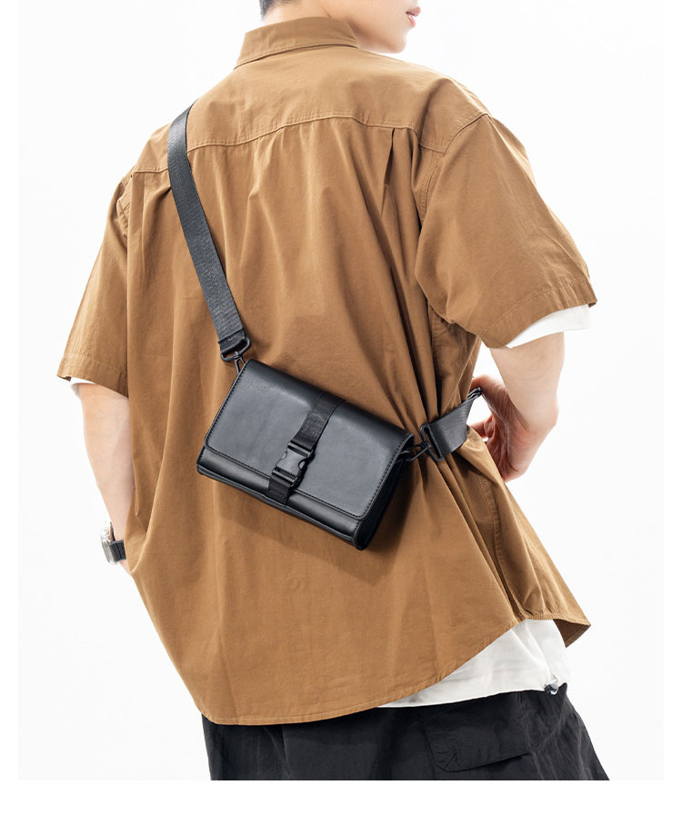 Whatna  ショルダーバッグメンズ レディース ボディバッグ iPad mini収納可 PUレザー小型 斜め掛け 肩掛け・胸掛け 男女兼用 通勤 通学 ビジネス 冠婚葬祭-11