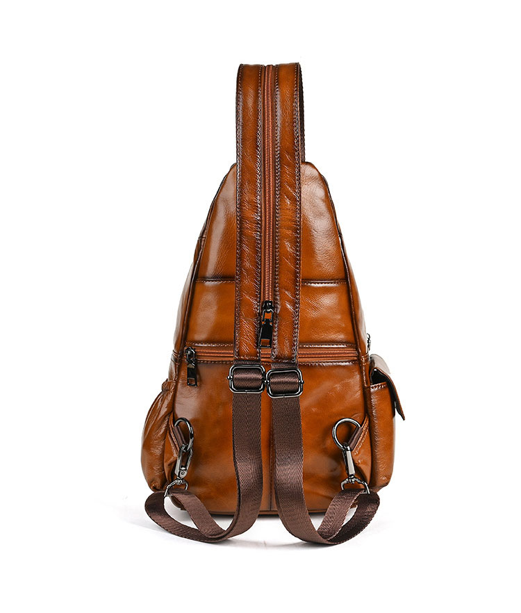 Whatna アンティーク風合い鞣し天 然 牛革 ボディバッグ メンズ 3way ショルダーバッグ リュック 7ポケット 多機能 A4対応 iPad 13インチ収納可  通勤 通学 旅行 ビジネス カジュアル おしゃれ 鞄 プレゼント ギフト-2