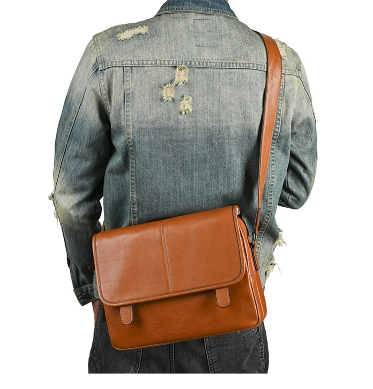 Whatna アンティーク風合い鞣し天 然 牛革 ショルダーバッグ メンズ 斜め掛けボディ胸バッグA4サイズipad 13収納可 2室仕切 肩掛け 通勤 通学 ビジネスバッグ 小さめメッセンジャーバッグ自転車 かばん男性用 17012-10