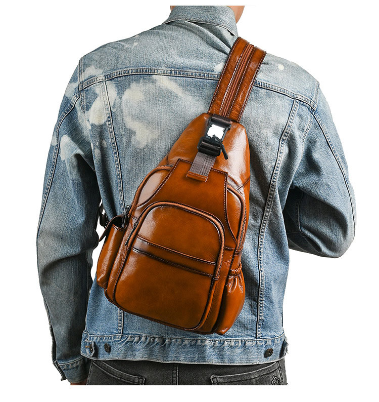 Whatna アンティーク風合い鞣し天 然 牛革 ボディバッグ メンズ 3way ショルダーバッグ リュック 7ポケット 多機能 A4対応 iPad 13インチ収納可  通勤 通学 旅行 ビジネス カジュアル おしゃれ 鞄 プレゼント ギフト-8