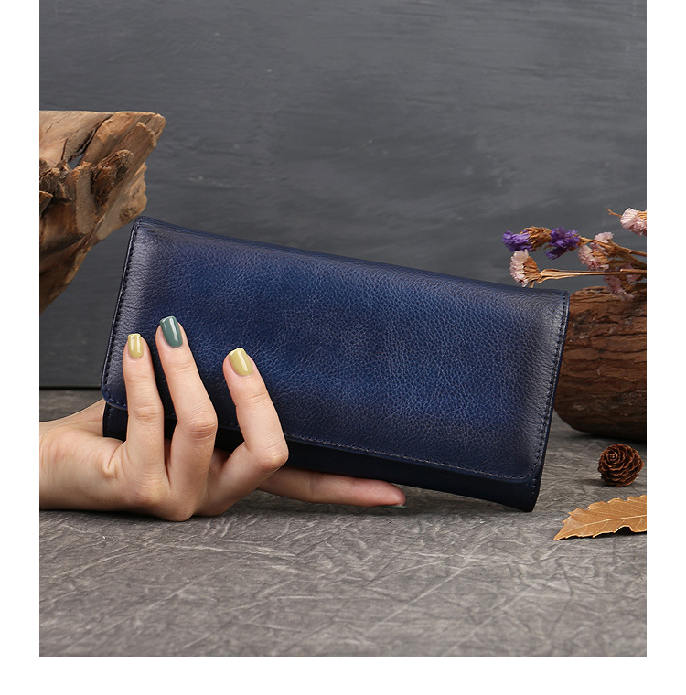 Whatna アンティーク風合い鞣し天 然 牛革 ミニセカンドバッグ メンズ 長財布 3室仕切 小銭入れ 札入れ カード入れ 4枚カード収納 小さめ クラッチ 手持ち バッグ ポーチ 男性用 紳士用 結婚式 冠婚葬祭 1-313-9