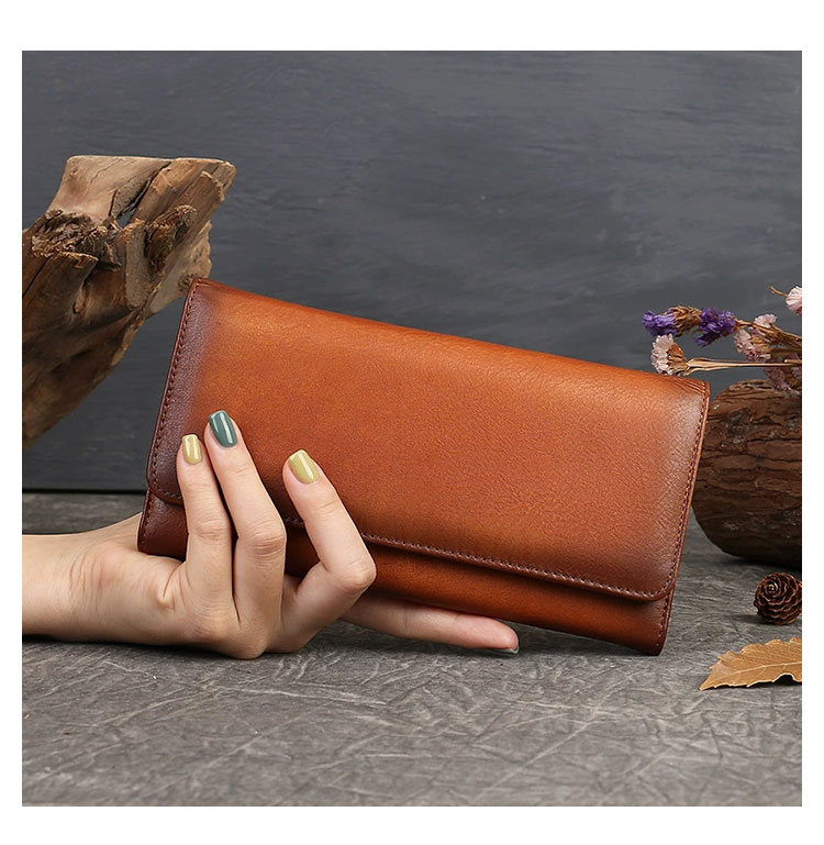 Whatna アンティーク風合い鞣し天 然 牛革 ミニセカンドバッグ メンズ 長財布 3室仕切 小銭入れ 札入れ カード入れ 4枚カード収納 小さめ クラッチ 手持ち バッグ ポーチ 男性用 紳士用 結婚式 冠婚葬祭 1-313-7