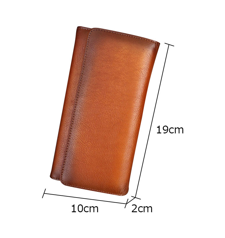 Whatna アンティーク風合い鞣し天 然 牛革 ミニセカンドバッグ メンズ 長財布 3室仕切 小銭入れ 札入れ カード入れ 4枚カード収納 小さめ クラッチ 手持ち バッグ ポーチ 男性用 紳士用 結婚式 冠婚葬祭 1-313-5