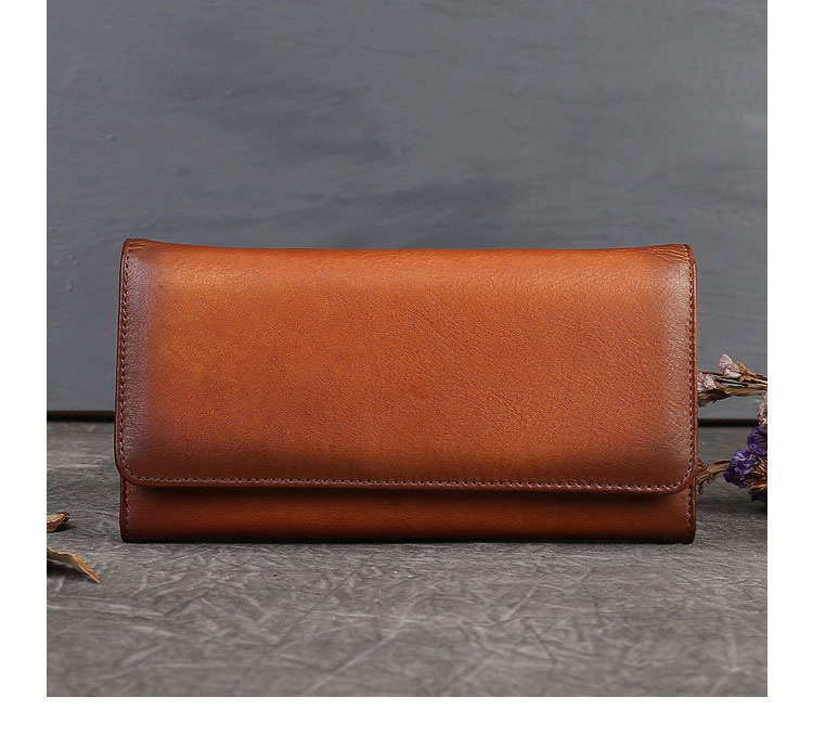 Whatna アンティーク風合い鞣し天 然 牛革 ミニセカンドバッグ メンズ 長財布 3室仕切 小銭入れ 札入れ カード入れ 4枚カード収納 小さめ クラッチ 手持ち バッグ ポーチ 男性用 紳士用 結婚式 冠婚葬祭 1-313-3