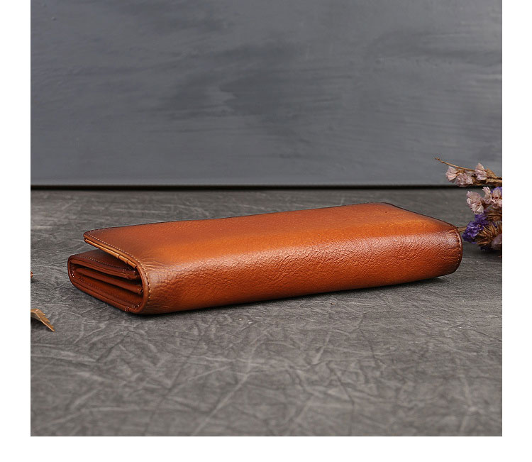 Whatna アンティーク風合い鞣し天 然 牛革 ミニセカンドバッグ メンズ 長財布 3室仕切 小銭入れ 札入れ カード入れ 4枚カード収納 小さめ クラッチ 手持ち バッグ ポーチ 男性用 紳士用 結婚式 冠婚葬祭 1-313-2