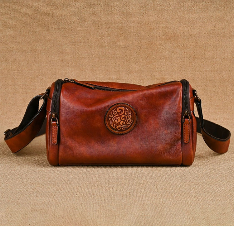 Whatna アンティーク風合い鞣し天 然 牛革 ショルダーバッグ メンズ 斜め掛けボディ胸バッグipad 9.7収納可 肩掛け 通勤 通学 ビジネスバッグ 小さめメッセンジャーバッグ自転車 かばん男性用 2045-1