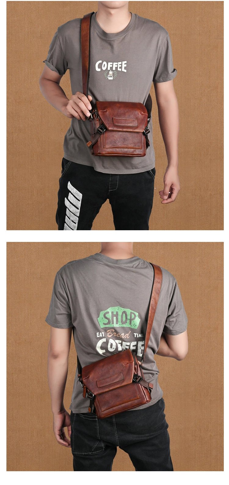 Whatna アンティーク風合い鞣し天 然 牛革 ショルダーバッグ メンズ  斜め掛けボディ胸バッグipad Mini収納可 肩掛け 通勤 通学 ビジネスバッグ 小さめメッセンジャーバッグ自転車 かばん男性用 12030-9