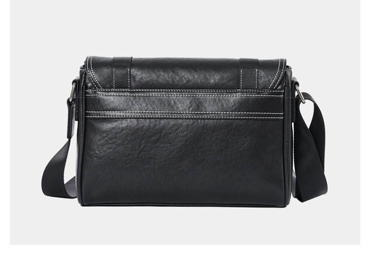 Whatna アンティーク風合い鞣し天 然 牛革 ショルダーバッグ メンズ  斜め掛けボディ胸バッグipad 10.5収納可 肩掛け 通勤 通学 ビジネスバッグ 小さめメッセンジャーバッグ自転車 かばん男性用 ブラック7058-3