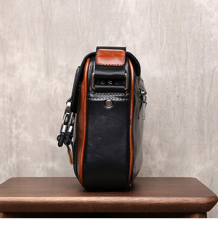 Whatna アンティーク風合い鞣し天 然 牛革 ショルダーバッグ メンズ 斜め掛けボディ胸バッグIpad 9.7収納可 肩掛け 通勤 通学 ビジネスバッグ 小さめメッセンジャーバッグ自転車 かばん男性用 2004-3