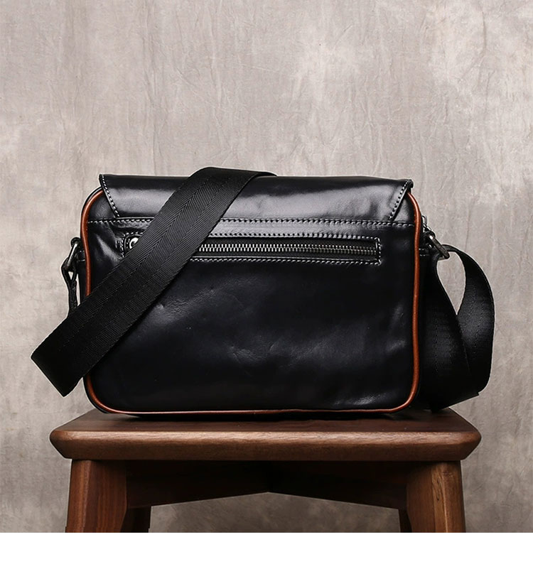 Whatna アンティーク風合い鞣し天 然 牛革 ショルダーバッグ メンズ 斜め掛けボディ胸バッグIpad 9.7収納可 肩掛け 通勤 通学 ビジネスバッグ 小さめメッセンジャーバッグ自転車 かばん男性用 2004-4