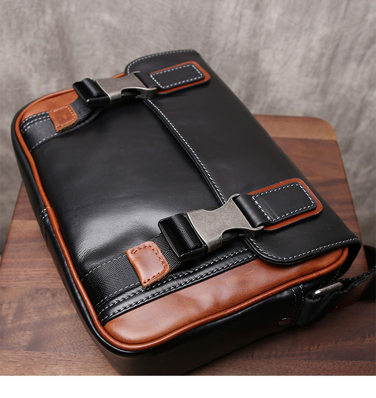 Whatna アンティーク風合い鞣し天 然 牛革 ショルダーバッグ メンズ 斜め掛けボディ胸バッグIpad 9.7収納可 肩掛け 通勤 通学 ビジネスバッグ 小さめメッセンジャーバッグ自転車 かばん男性用 2004-2