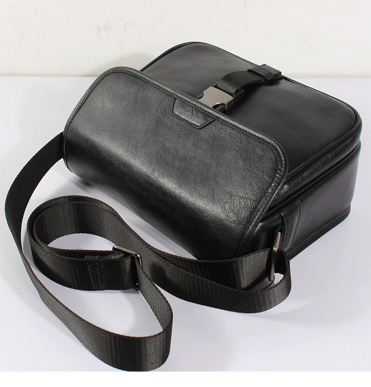 Whatna アンティーク風合い鞣し天 然 牛革 ショルダーバッグ メンズ 斜め掛けボディ胸バッグipad 9.7収納可 肩掛け 通勤 通学 ビジネスバッグ 小さめメッセンジャーバッグ自転車 かばん男性用 ブラック903-3