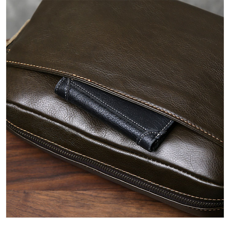 Whatna アンティーク風合い鞣し天 然 牛革 ショルダーバッグ メンズ  斜め掛けボディ胸バッグA4サイズ ipad 10.5収納可 肩掛け 通勤 通学 ビジネスバッグ 小さめメッセンジャーバッグ自転車 かばん男性用 2051-8