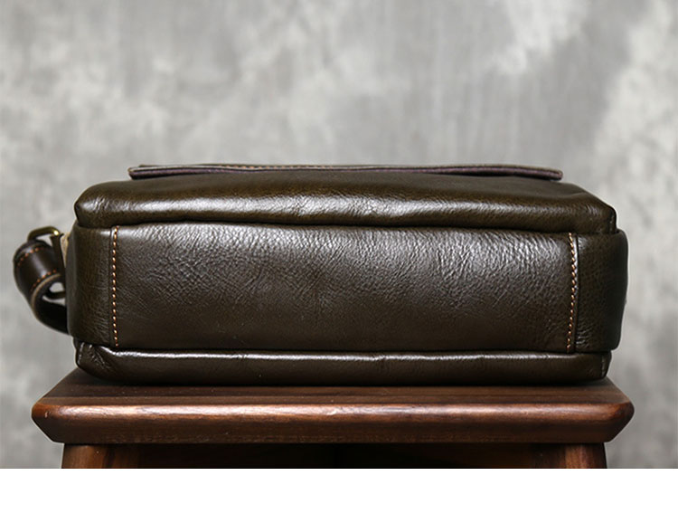 Whatna アンティーク風合い鞣し天 然 牛革 ショルダーバッグ メンズ  斜め掛けボディ胸バッグA4サイズ ipad 10.5収納可 肩掛け 通勤 通学 ビジネスバッグ 小さめメッセンジャーバッグ自転車 かばん男性用 2051-5