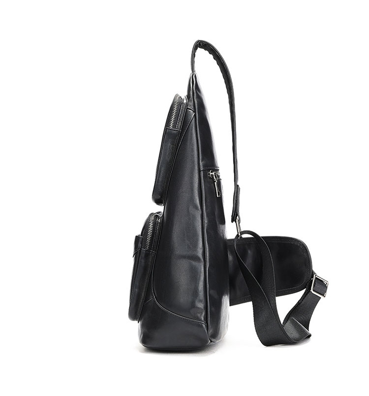 Whatna アンティーク風合い鞣し天 然牛 革 斜めがけ ボディバッグ ワンショルダーメンズ 本革 厚手  レザー 9176-3