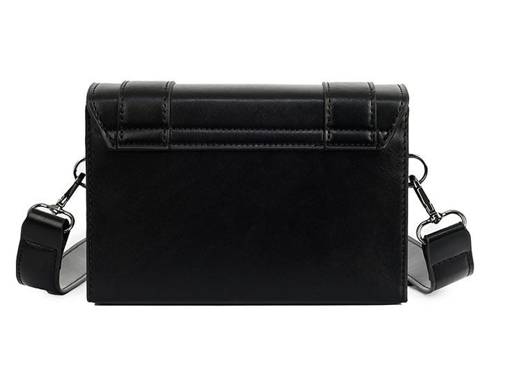 Whatna ボディバッグ メンズ ミニ 横型 2way ショルダーバッグ 胸掛け ハードタイプ マグネットフラップ PUレザー コンパクト 軽量 19×12cm 小型 斜め掛け 肩掛け 通勤 通学 旅行 カジュアル おしゃれ 鞄-4