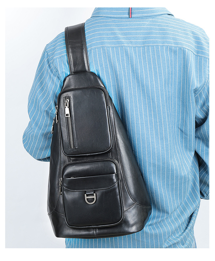 Whatna アンティーク風合い鞣し天 然牛 革 斜めがけ ボディバッグ ワンショルダーメンズ 本革 厚手  レザー 9176-10