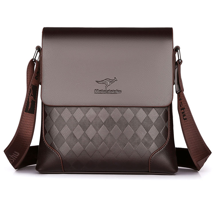 Whatna  ワンショルダーバッグ メンズ胸バッグ 斜め掛け 肩掛け PUレザー iPad 9.7収納可 コンパクト 軽量 ビジネス 通勤 旅行 登山 出張用-1