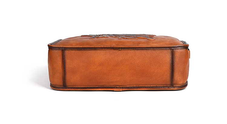 Whatna アンティーク風合い鞣し天 然 牛革 ショルダーバッグ メンズ  斜め掛けボディ胸バッグ A4サイズ収納可 肩掛け ビジネス 通勤 通学   大さめ メッセンジャーバッグ自転車 かばん男性用13817-5