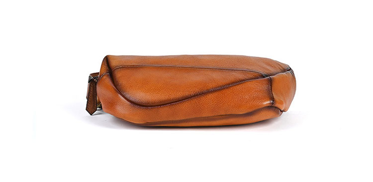 Whatnaアンティーク風合い鞣し天 然牛 革 斜めがけ ボディバッグ ワンショルダーメンズ 本革 厚手 レザー 17765-5