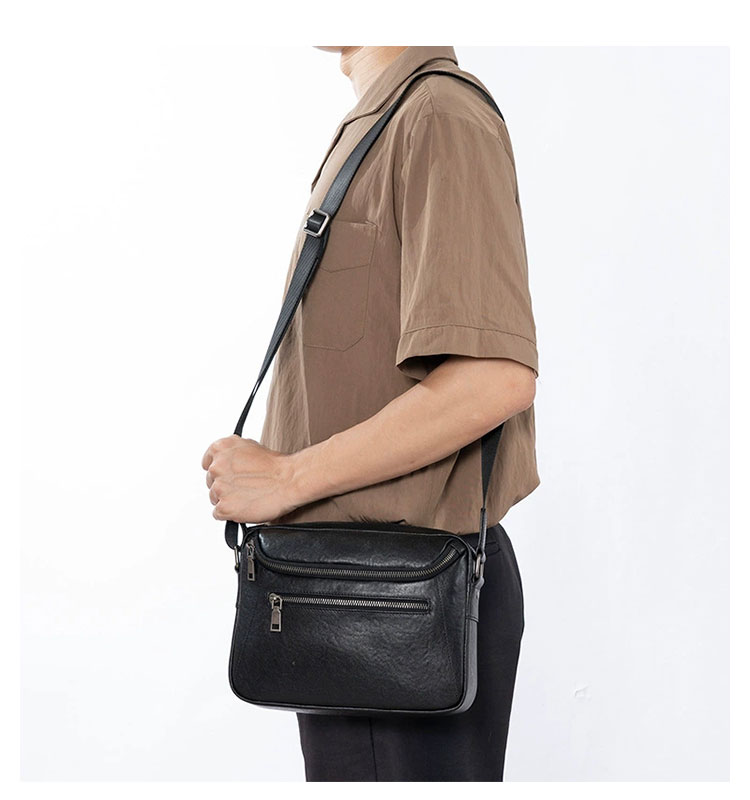 Whatnaアンティーク風合い鞣し天 然 牛革 ショルダーバッグ メンズ 斜め掛けボディ胸バッグ 横 Ipad10.5収納可肩掛け ビジネス 通勤 通学 大さめ メッセンジャーバッグ自転車 かばん男性用7038-8