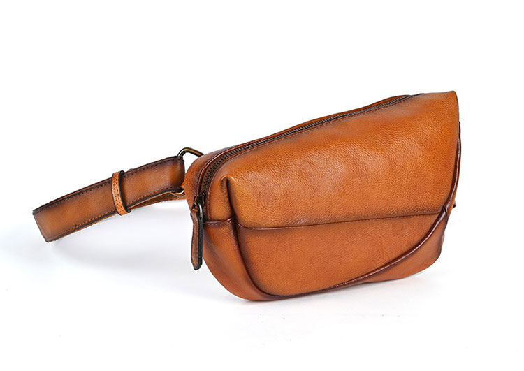 Whatnaアンティーク風合い鞣し天 然牛 革 斜めがけ ボディバッグ ワンショルダーメンズ 本革 厚手 レザー 17765-2