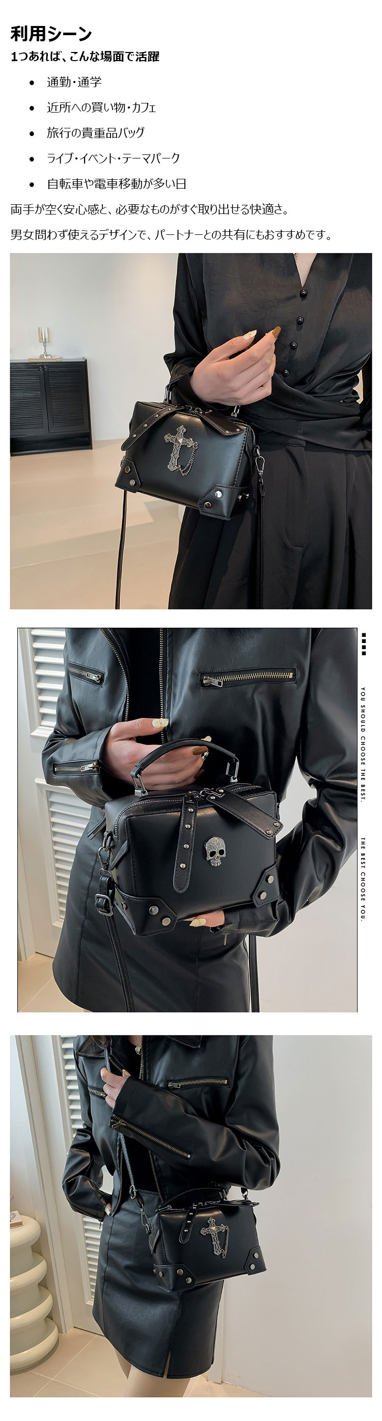 Whatna  3way ショルダーバッグ メンズ  クラッチバッグ ボディバッグ手持ち 斜め掛け 肩掛け 取り外し可能ストラップダブルファスナー仕様PUレザー 軽量 コンパクト 通勤 通学 旅行 ビジネス カジュアル おしゃれ 鞄-7