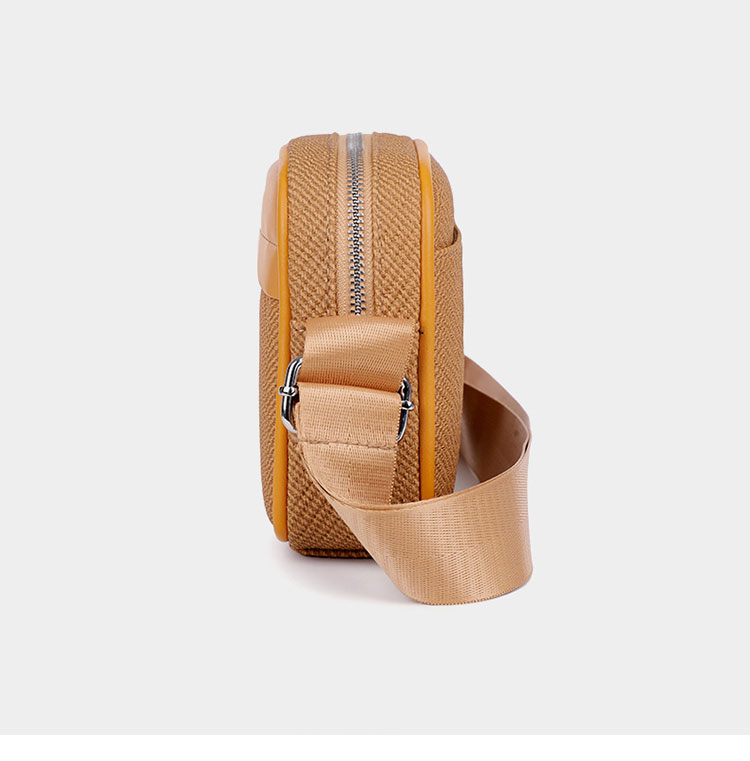 Whatna ショルダーバッグ メンズ ミニ 2way 斜め掛け 胸掛け ボディバッグ 軽量 PUレザー 合成皮革 23×15cm 小型 3色展開 ブラック/カーキ/ブラウン 通勤 通学 旅行 カジュアル 鞄-3