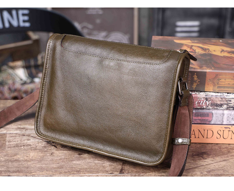 Whatnaアンティーク風合い鞣し天 然 牛革 ショルダーバッグ メンズ 斜め掛けボディ胸バッグ ipad10.5収納可 肩掛け ビジネス 通勤 通学 小さめ メッセンジャーバッグ自転車 かばん男性用 2615-4