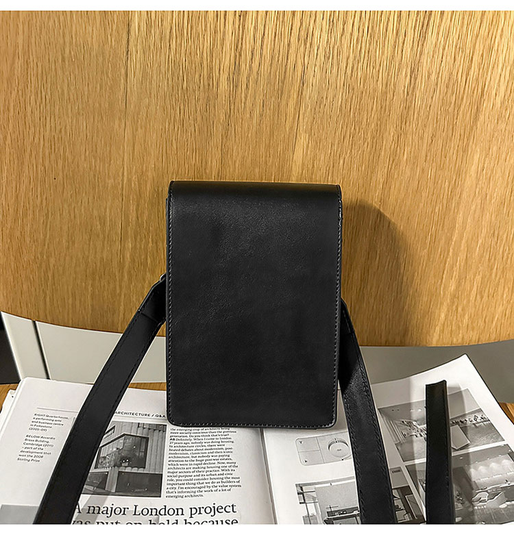 Whatna ボディバッグ メンズ ミニ 縦型 2way ショルダーバッグ 胸掛け フラップ式 PUレザー コンパクト 軽量 14×16cm 小型 斜め掛け 肩掛け 通勤 通学 旅行 カジュアル おしゃれ 鞄-4