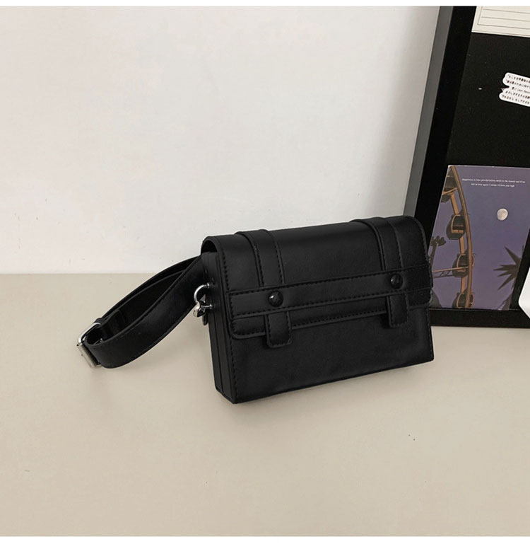 Whatna  ボディバッグ メンズ ミニ 2way ショルダーバッグ 胸掛け マグネットフラップ 縦型・横型 選べる2タイプ PUレザー コンパクト 軽量 13×17cm／19×12cm 斜め掛け 肩掛け 通勤 通学 旅行 カジュアル 鞄-3