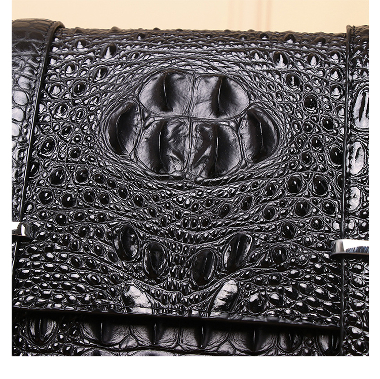 Whatna クロコダイル型押し 天 然 牛革フラップ斜めがけ ワンショルダー メンズ ボディバッグ 本 革 厚手 レザー A4サイズ収納可6300-3-7