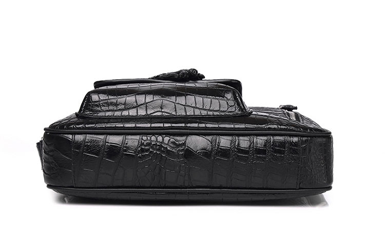 Whatnaクロコダイル型押し 天 然牛 革 斜めがけ ボディバッグ ワンショルダー メンズ 本革 厚手 レザー 6301-2-3-4