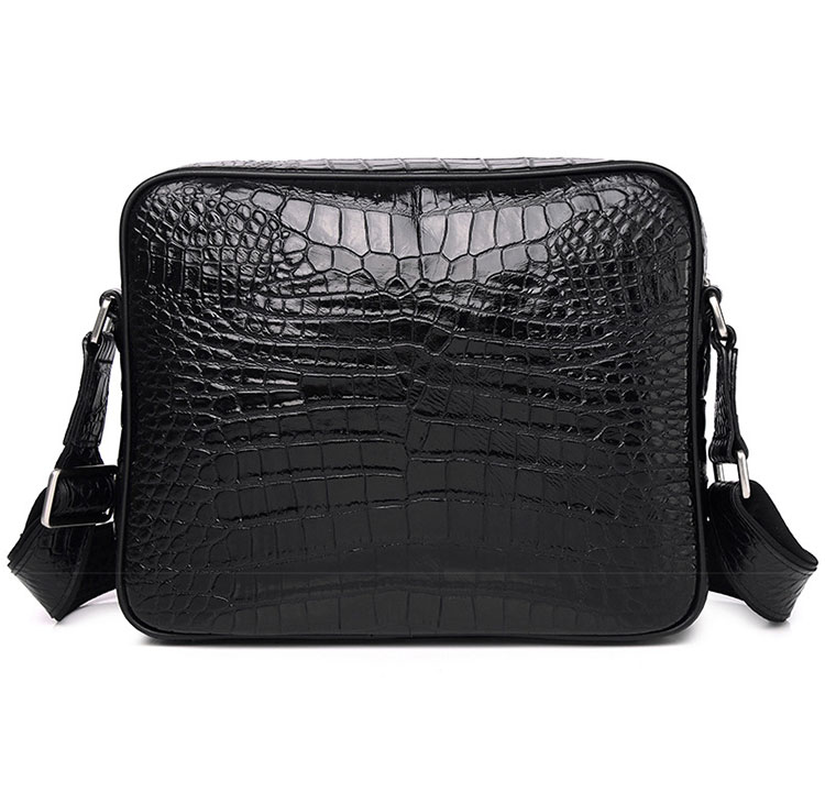 Whatnaクロコダイル型押し 天 然牛 革 斜めがけ ボディバッグ ワンショルダー メンズ 本革 厚手 レザー 6301-2-3-3