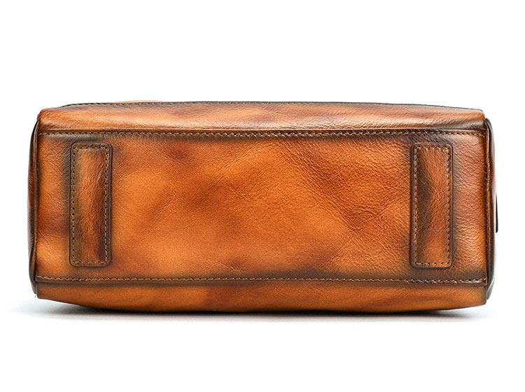 Whatna アンティーク風合い鞣し天 然 牛革 ショルダーバッグ メンズ  斜め掛けボディ胸バッグ  7.9インチクラスのタブレット収納可 肩掛け ビジネス 通勤 通学  小さめ メッセンジャーバッグ自転車 かばん男性用5512-3