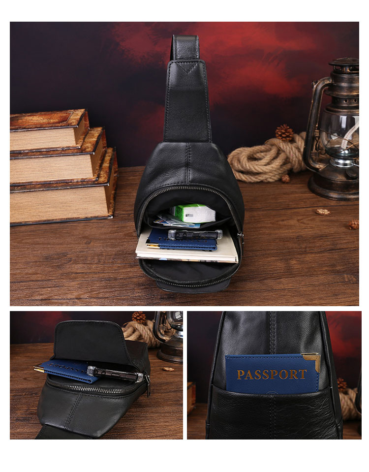 Whatna  ボディバッグ メンズ 本革胸掛け 斜め掛け ワンショルダーダーバッグ 2WAY 左右掛け対応 9.7インチクラスのタブレット収納可 植物タンニンなめし牛革 ヴィンテージ 縦型 通勤 通学 旅行-7