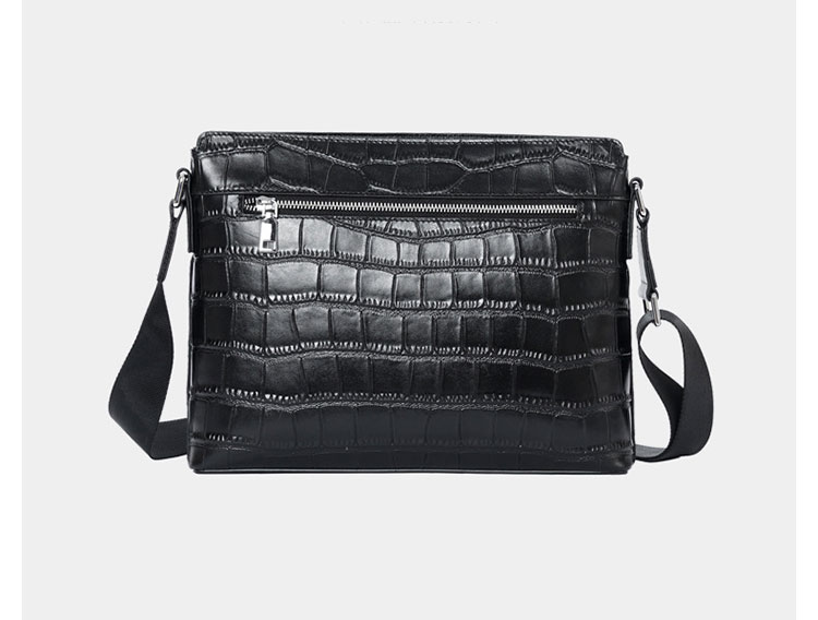Whatna クロコ型押しの頭層牛革 ワンショルダー メンズ 斜めがけボディバッグ クラッチ 肩掛け 手提げ A4サイズ収納可結婚式  ビジネス フォーマル 冠婚葬祭 7075-2