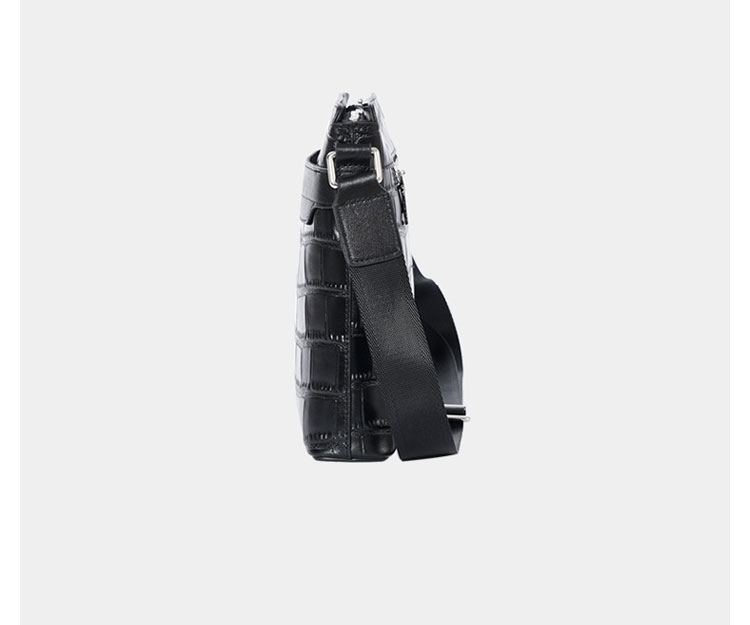 Whatna クロコ型押しの頭層牛革 ワンショルダー メンズ 斜めがけボディバッグ クラッチ 肩掛け 手提げ A4サイズ収納可結婚式  ビジネス フォーマル 冠婚葬祭 7075-3