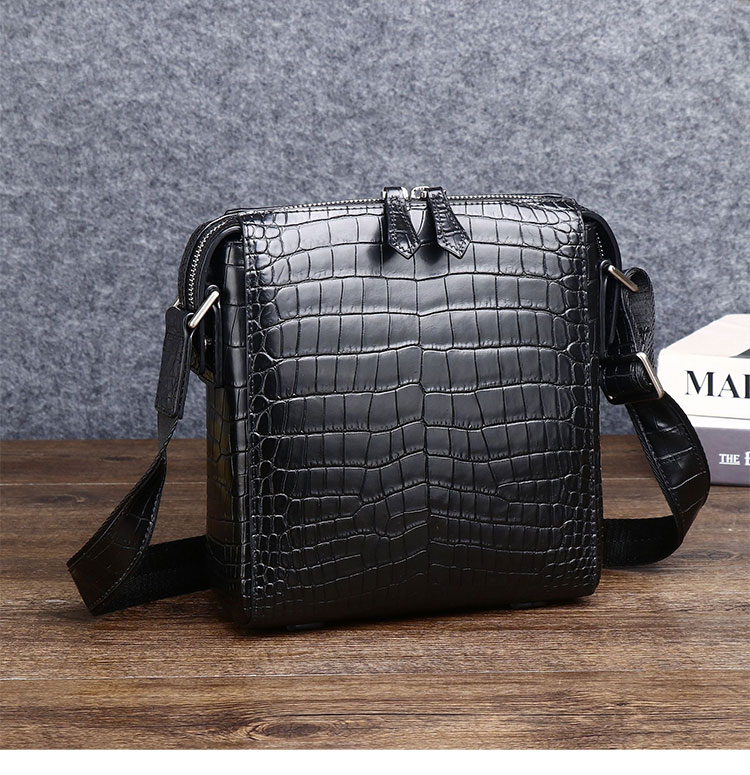 Whatna メンズ ボディバッグ 2WAY ショルダーバッグ 胸バッグ クロコ型