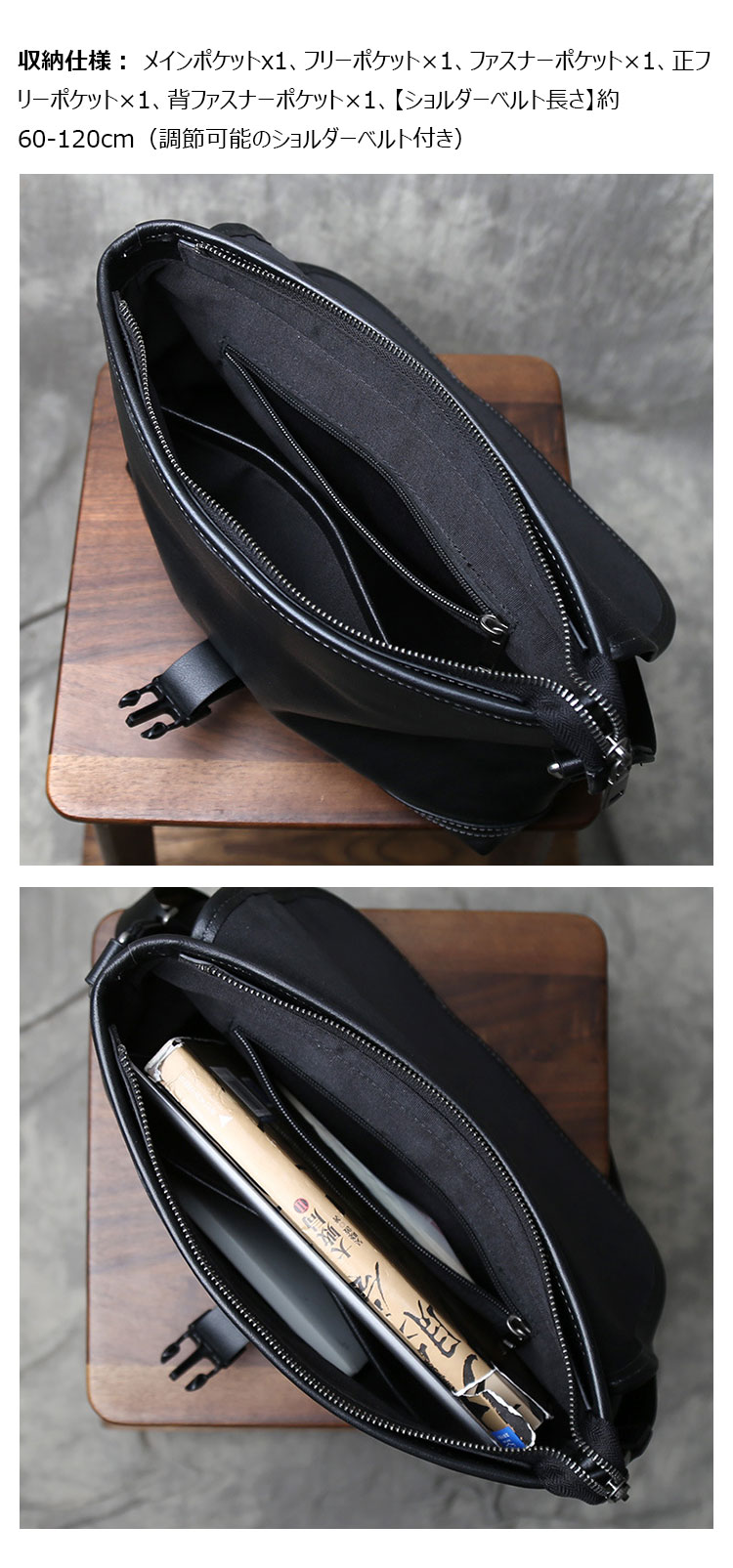 Whatna アンティーク風合い鞣し天 然 牛革 ワンショルダー メンズ 斜めがけボディバッグ クラッチ 肩掛け 手提げ A4サイズ収納可結婚式  ビジネス フォーマル 冠婚葬祭 2048-6