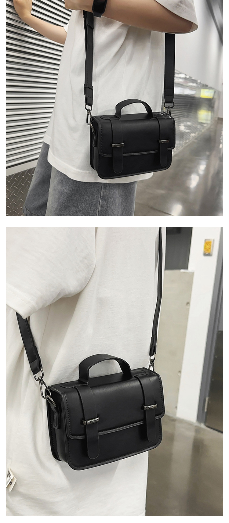 Whatna メンズ 3WAYショルダーバッグ 手提げ・斜め掛け フラップ式 PUレザー 7.9型対応 60321-11