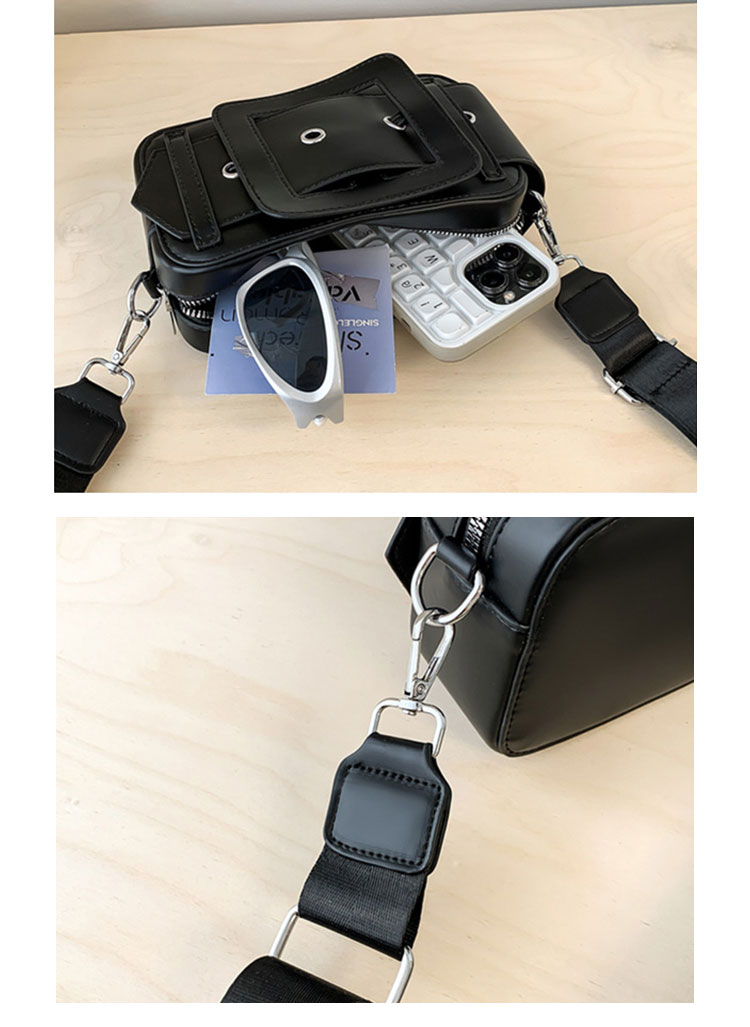 Whatna メンズ ミニショルダーバッグ PUレザー ボディバッグ 斜め掛けバッグ ショルダーストラップ着脱可能 コンパクト カジュアル 2160-7
