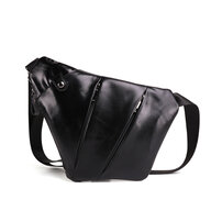 Whatna 斜めがけ ボディバッグ ワンショルダー メンズ ショルダーバック 本革 牛革 黒 ブラウン 茶 6353