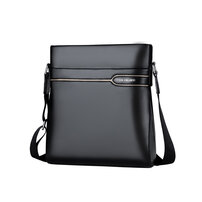 Whatna 2way 革 ショルダーバッグ メンズ ポシェット縦型iPad 収納可 人気型 耐久性 革 レザー 縦型 ビジネスバッグ メッセンジャーバッグ 斜め掛け黒 ブラック ブラウン全2色（HA-043）