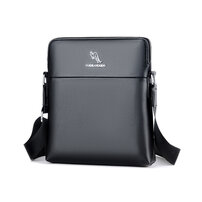 Whatna 2way 革 ショルダーバッグ メンズ ポシェット縦型iPad 収納可 人気型 耐久性 革 レザー 縦型 ビジネスバッグ メッセンジャーバッグ 斜め掛け黒 ブラック ブラウン全2色（HA-039）