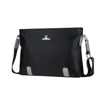 Whatna ショルダーバッグ メンズ メッセンジャーバッグ 縦型 横型 オックスフォード布 防水 耐磨耗 ビジネスバッグ 男性用 紳士用 黒 ブルー（3307）