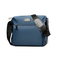 Whatna ショルダーバッグ メンズ メッセンジャーバッグ 横型 A4 14インチまで対応 オックスフォード布 防水 耐磨耗 ビジネスバッグ 小さい 斜めがけ バッグ 男性用 紳士用 黒 ブルー（6605#）