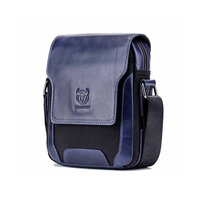 Whatna 牛革 ショルダーバッグ メンズ メッセンジャーバッグ 縦型 小さめ ビジネスバッグ ipadmini収納可 本 革通勤 通学 斜めがけバッグ オシャレ な シンプル な 実用 自転車 かばん男性用（999）